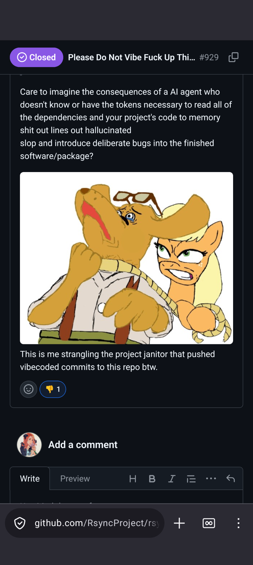 Threatening drawing