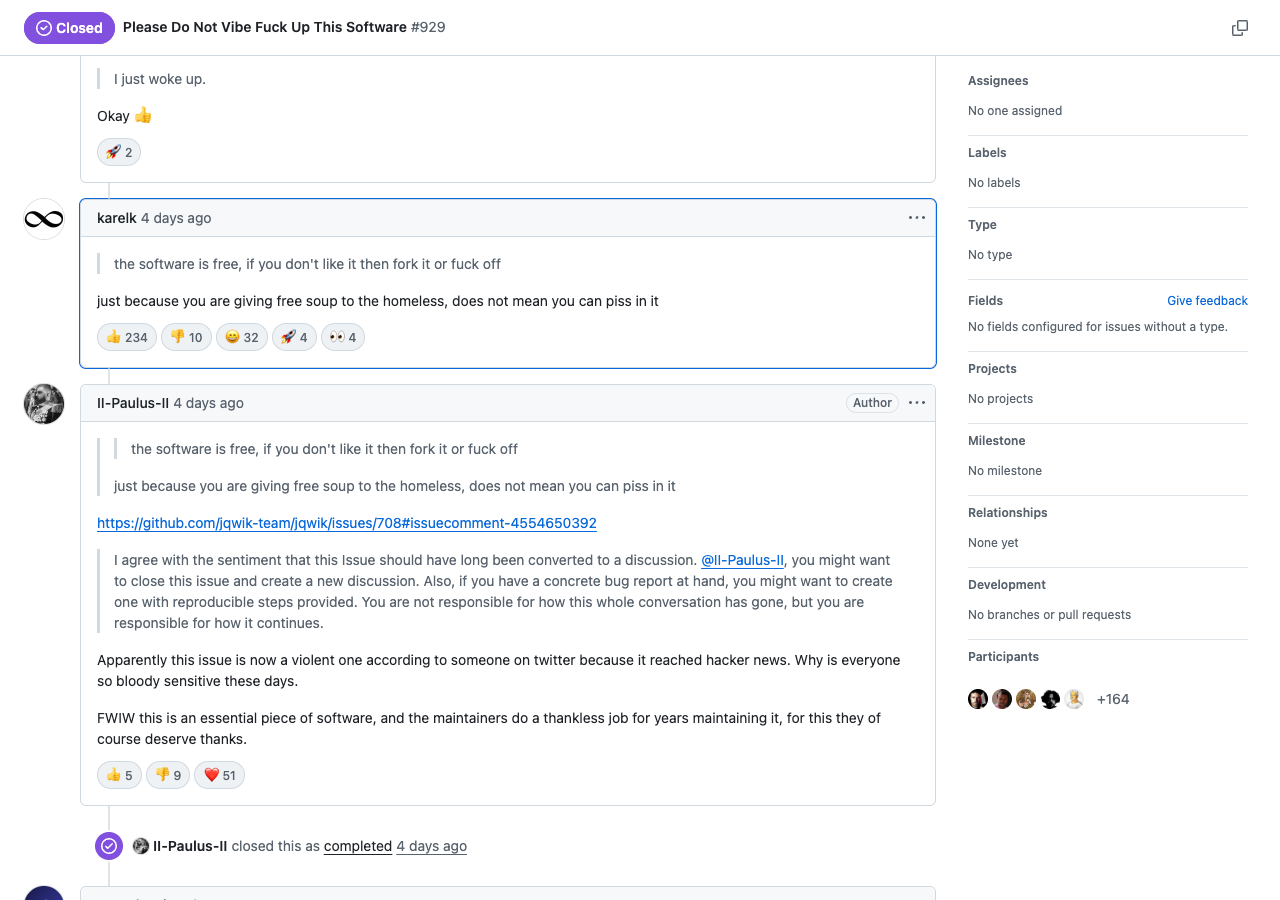 Hacker News thread screenshot
